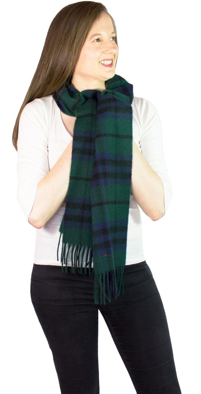 Austin Modern Tartan Plaid 100% Lambswool Clan Scarf Made in Scotland