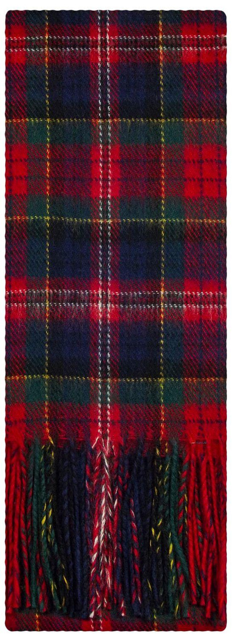 MacPherson Clan Modern Tartan Plaid 100% Lambswool Clan Scarf Made in Scotland