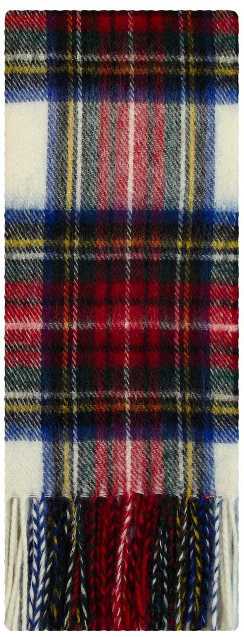 Stewart Dress Modern Tartan Plaid 100% Lambswool Clan Scarf Made in Scotland