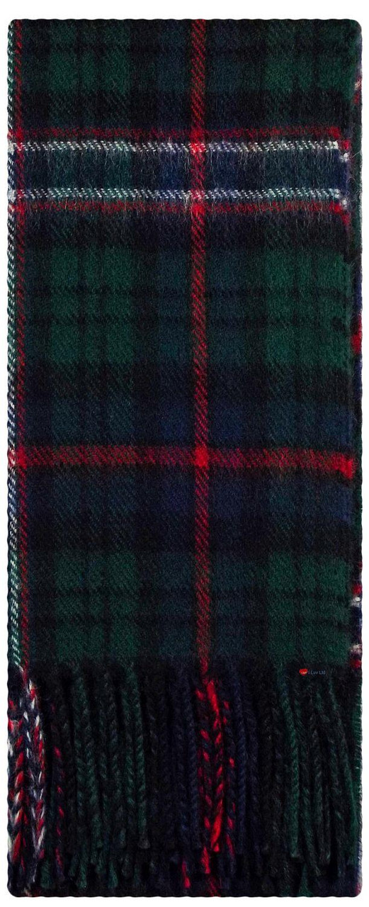 Scottish National Tartan Plaid 100% Lambswool Clan Scarf Made in Scotland