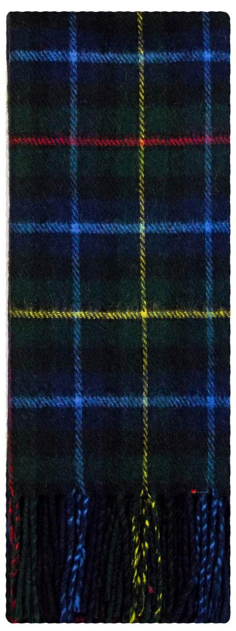 Smith Modern Tartan Plaid 100% Lambswool Clan Scarf Made in Scotland