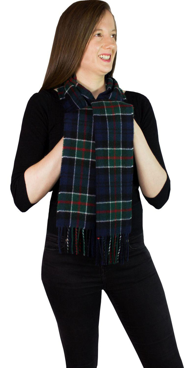 Colquhoun Modern Tartan Plaid 100% Lambswool Clan Scarf Made in Scotland