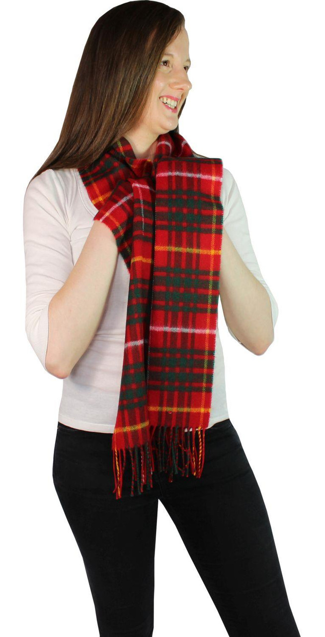 Bruce Modern Tartan Plaid 100% Lambswool Clan Scarf Made in Scotland