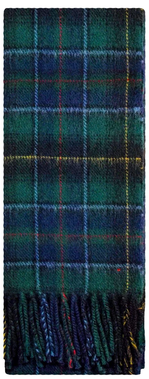 MacInnes Modern Tartan Plaid 100% Lambswool Clan Scarf Made in Scotland