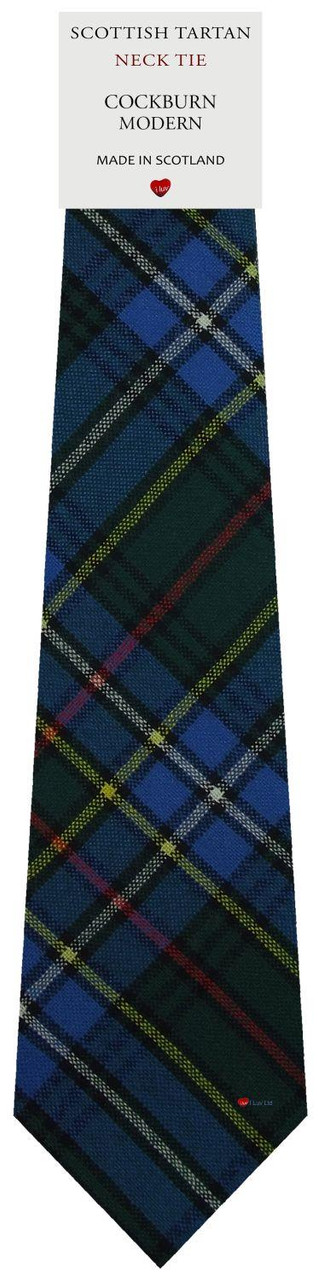 Mens All Wool Tie Woven Scotland - Cockburn Modern Tartan