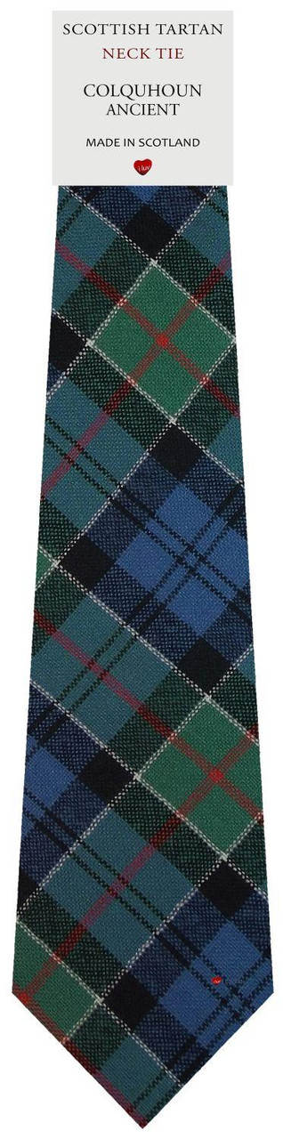 Mens All Wool Tie Woven Scotland - Colquhoun Ancient Tartan