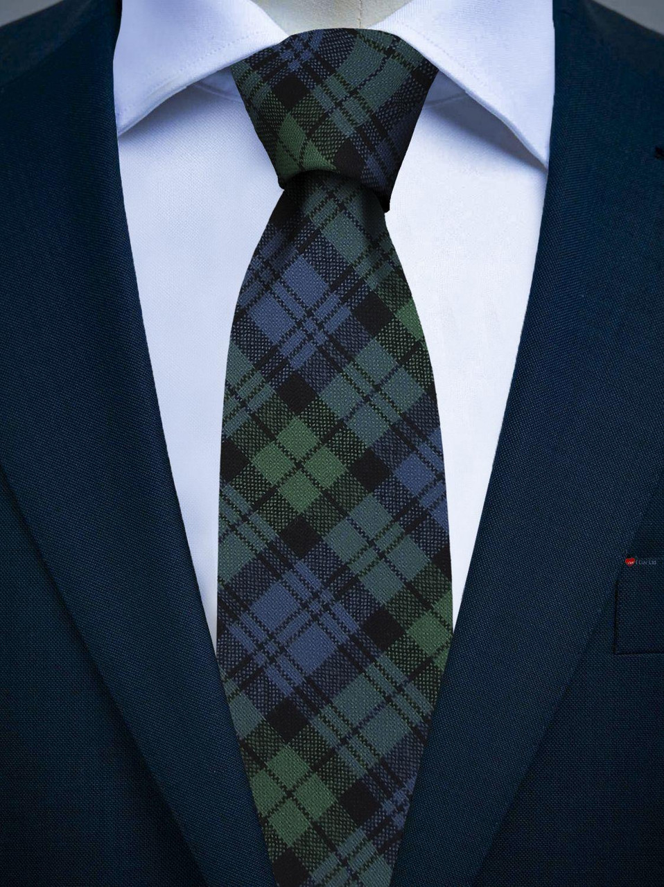 Mens All Wool Tie Woven Scotland - Campbell Ancient Tartan