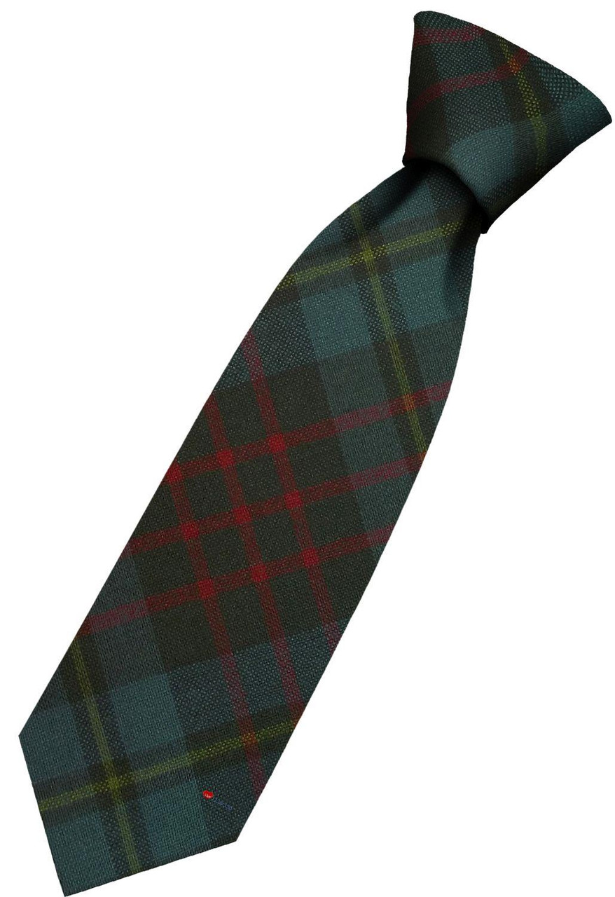 Mens All Wool Tie Woven Scotland - Cameron Hunting Weathered Tartan