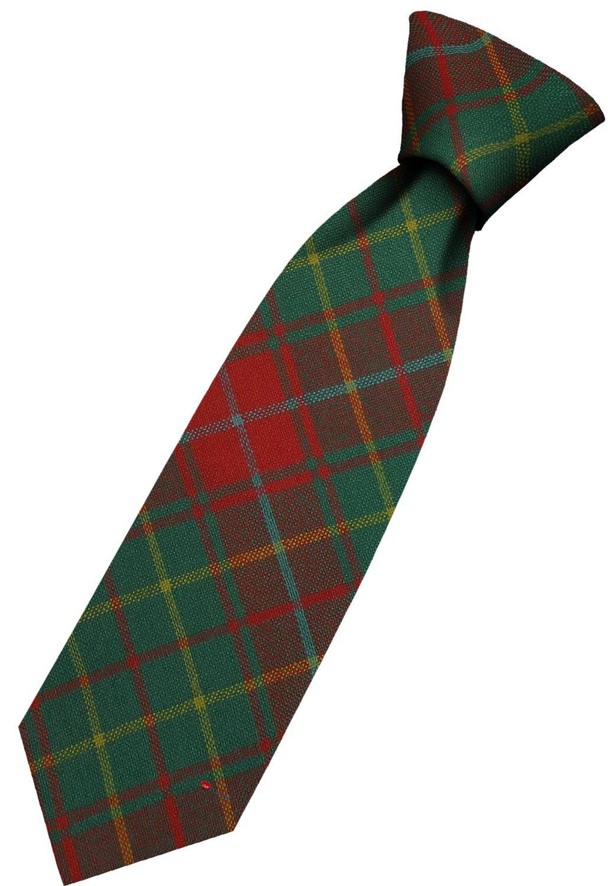 Mens All Wool Tie Woven Scotland - Burnett Ancient Tartan