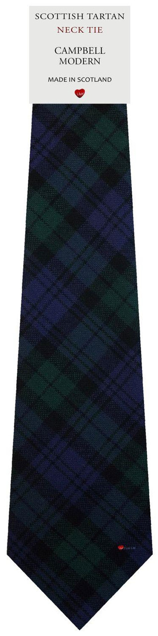 Mens All Wool Tie Woven Scotland - Campbell Modern Tartan