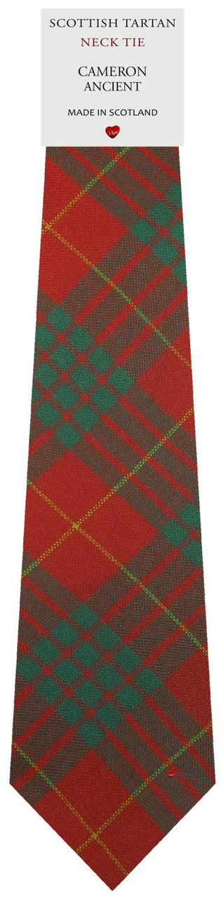 Mens All Wool Tie Woven Scotland - Cameron Ancient Tartan