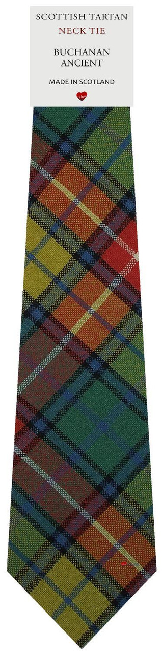 Mens All Wool Tie Woven Scotland - Buchanan Ancient Tartan
