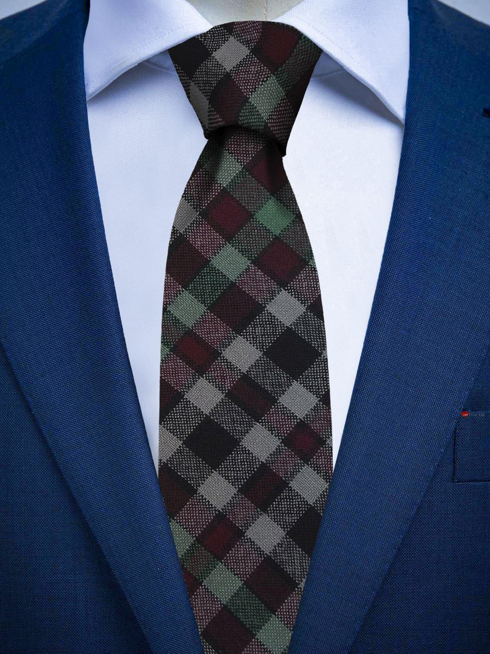 Mens All Wool Tie Woven Scotland - Borthwick Ancient Tartan