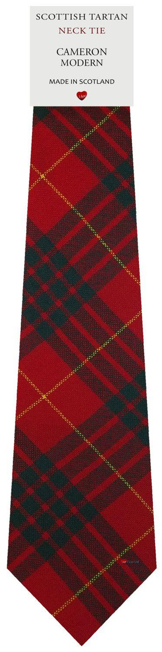 Mens All Wool Tie Woven Scotland - Cameron Modern Tartan