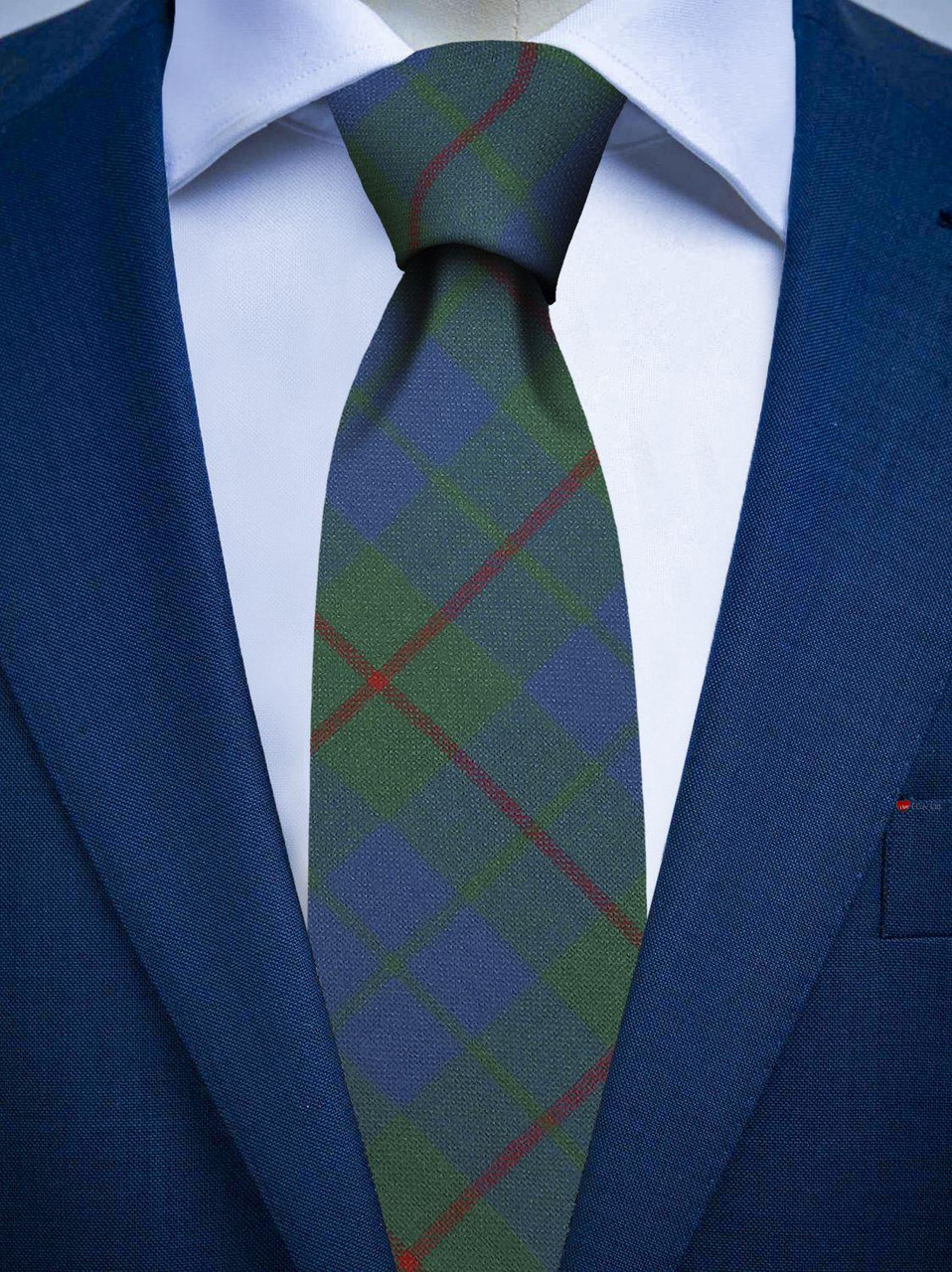 Mens All Wool Tie Woven Scotland - Barclay Hunting Ancient Tartan