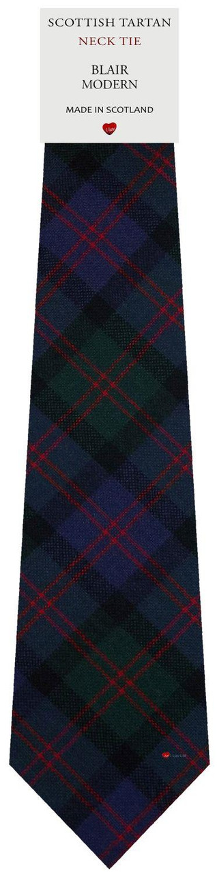 Mens All Wool Tie Woven Scotland - Blair Modern Tartan