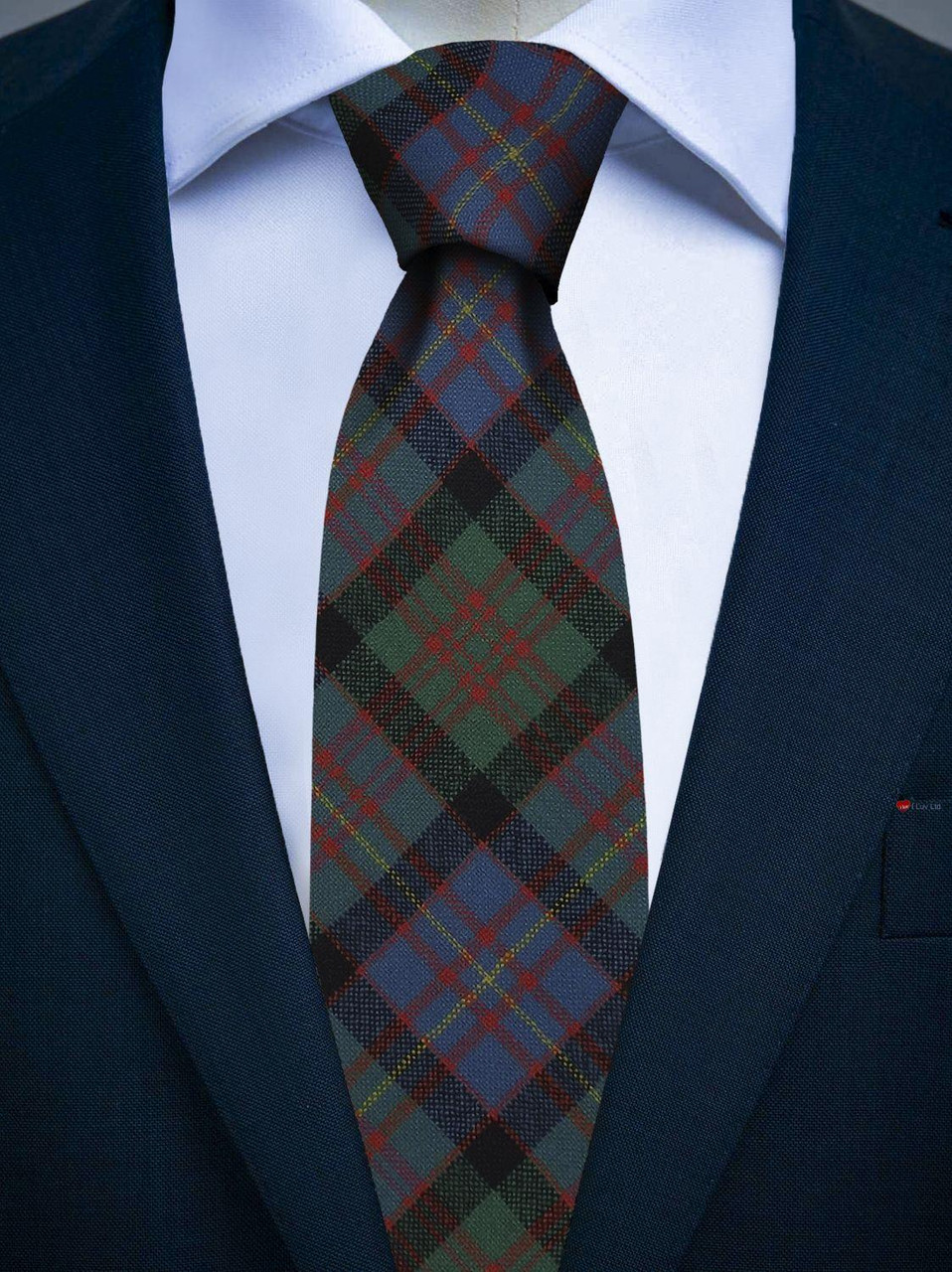 Mens All Wool Tie Woven Scotland - Cameron of Erracht Ancient Tartan