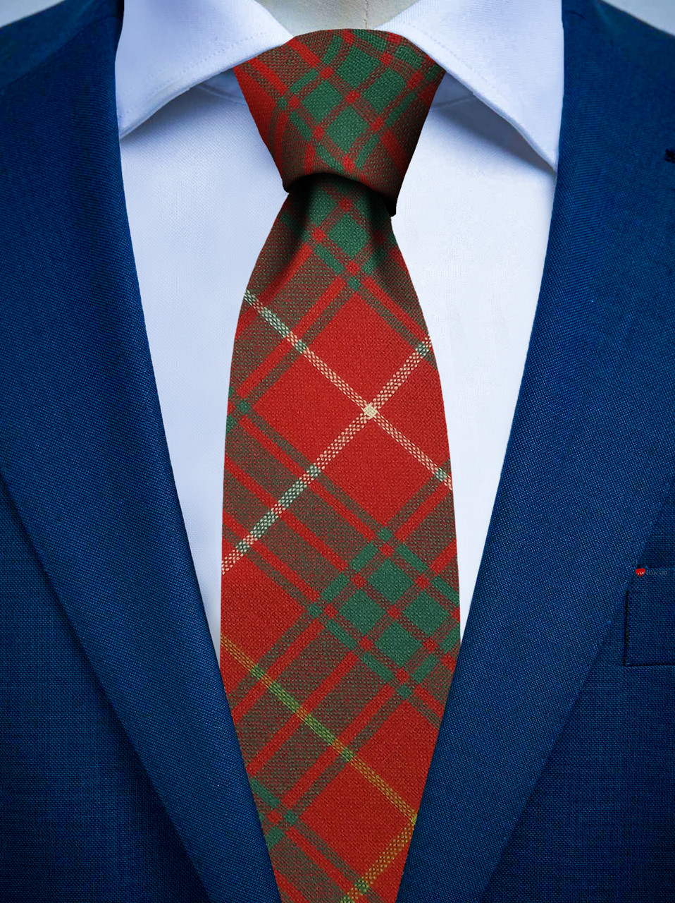Mens All Wool Tie Woven Scotland - Bruce Ancient Tartan