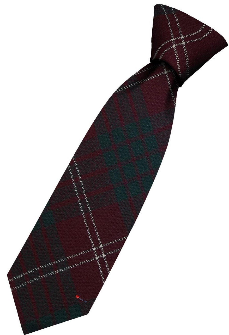 Mens All Wool Tie Woven Scotland - Crawford Modern Tartan