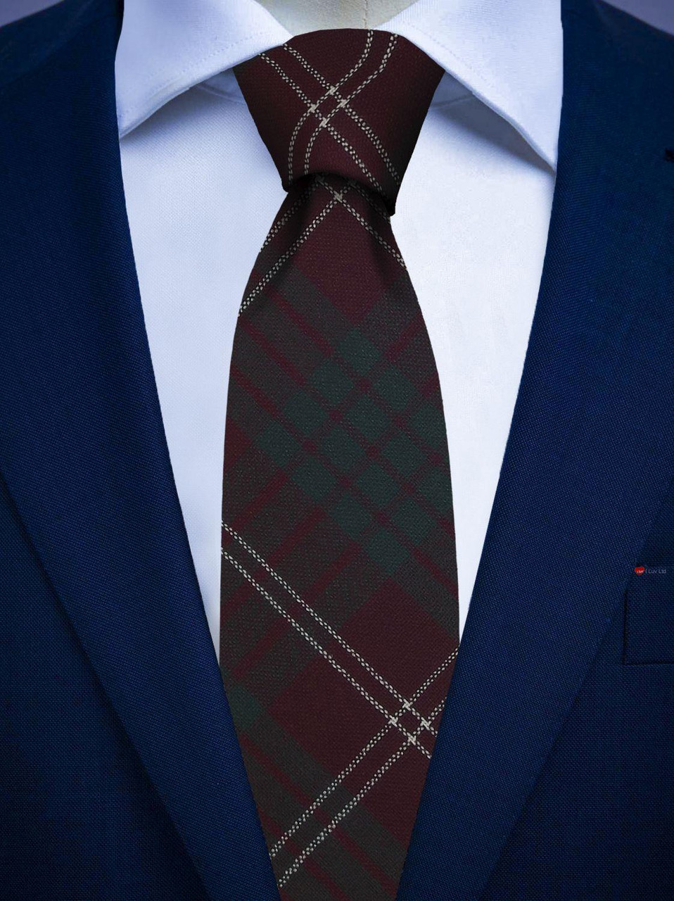 Mens All Wool Tie Woven Scotland - Crawford Modern Tartan