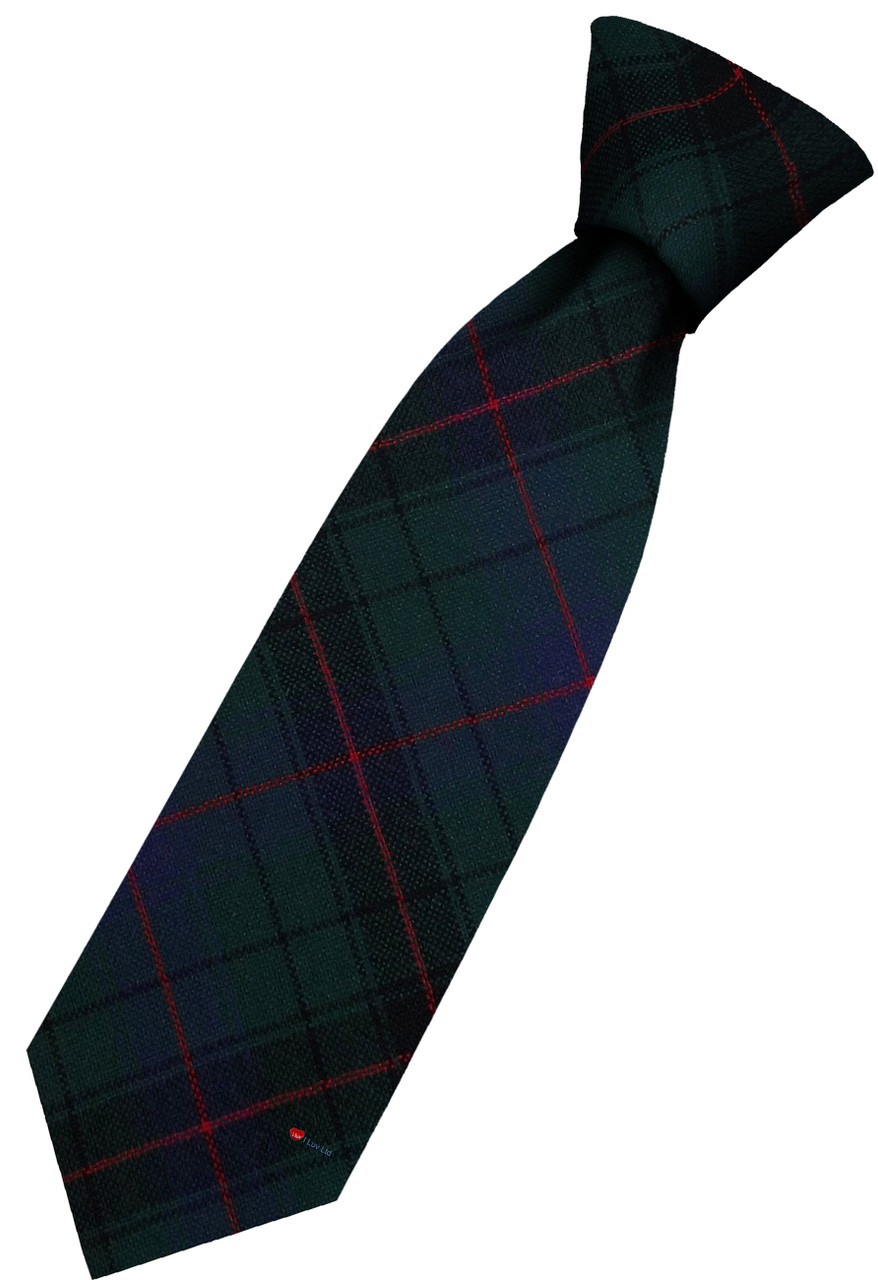 Mens All Wool Tie Woven Scotland - Davidson Modern Tartan