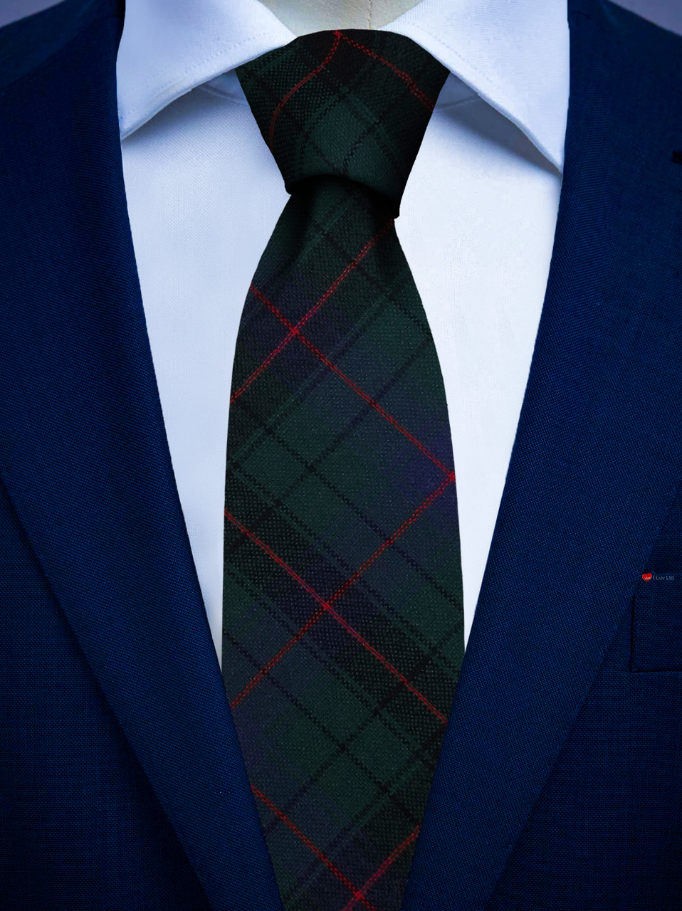 Mens All Wool Tie Woven Scotland - Davidson Modern Tartan