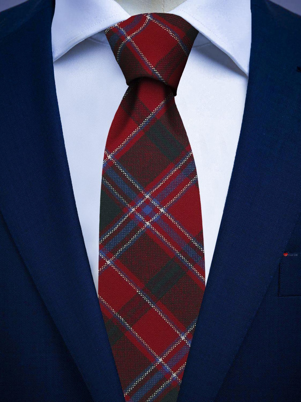 Mens All Wool Tie Woven Scotland - Dalziel Modern Tartan