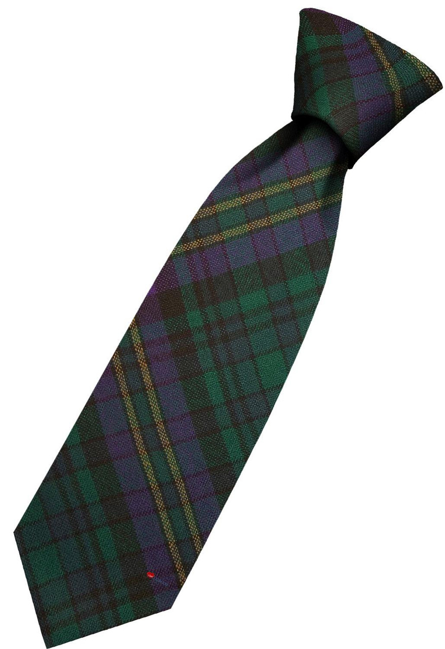 Mens All Wool Tie Woven Scotland - Dalriada District Tartan