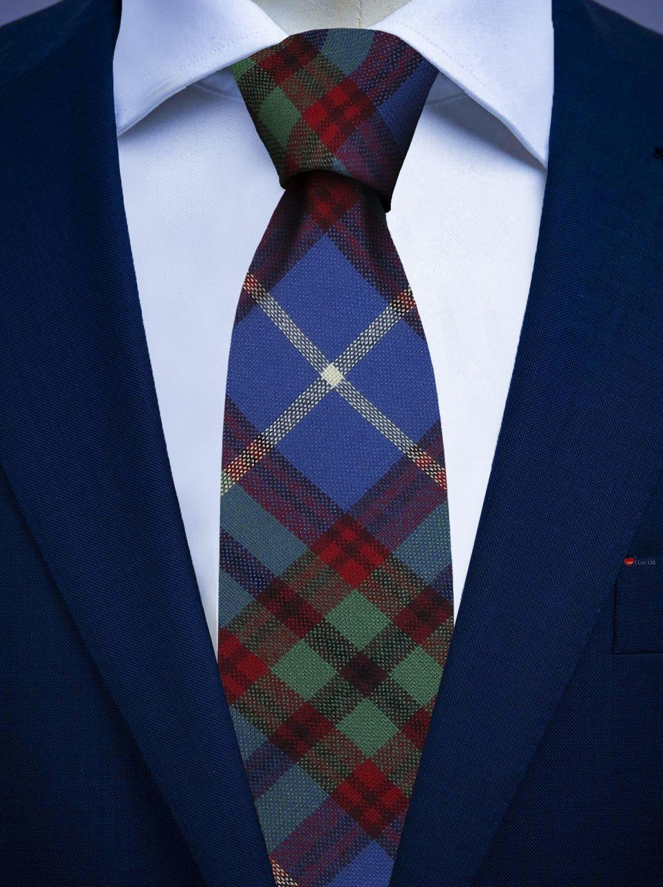 Mens All Wool Tie Woven Scotland - Edinburgh City Tartan
