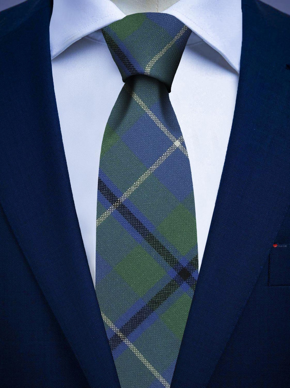 Mens All Wool Tie Woven Scotland - Douglas Ancient Tartan