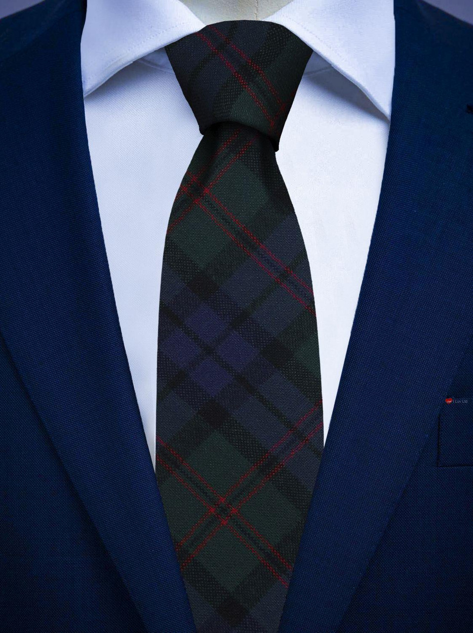 Mens All Wool Tie Woven Scotland - Dundas Modern Tartan