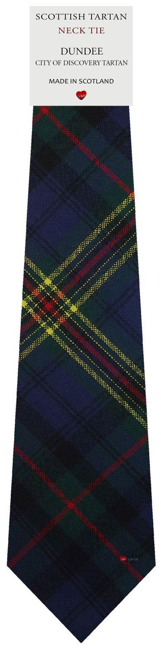 Mens All Wool Tie Woven Scotland - Dundee City of Discovery Tartan