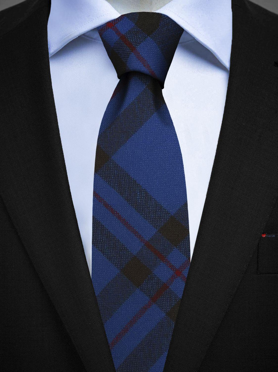 Mens All Wool Tie Woven Scotland - Elliot Modern Tartan
