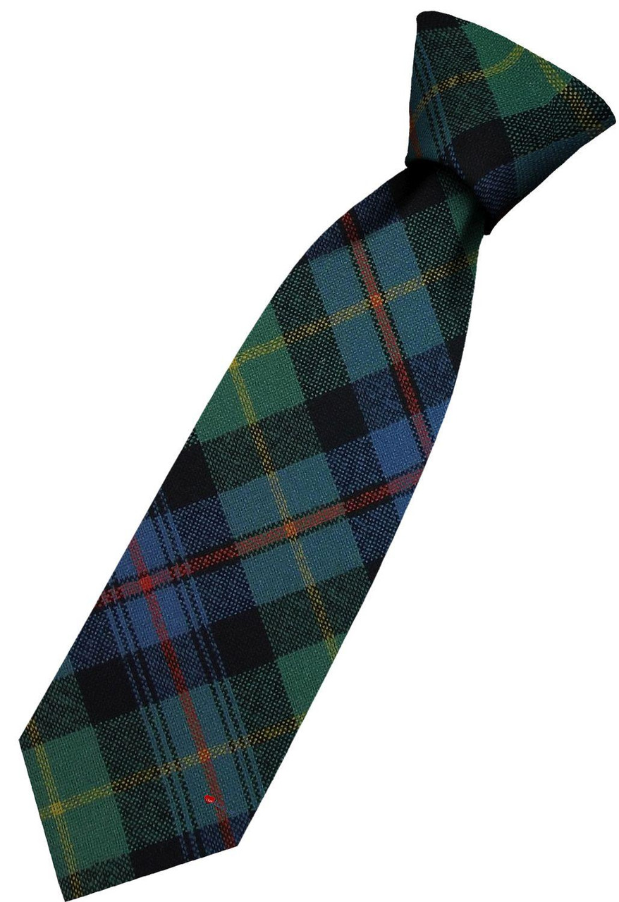 Mens All Wool Tie Woven Scotland - Farquharson Ancient Tartan