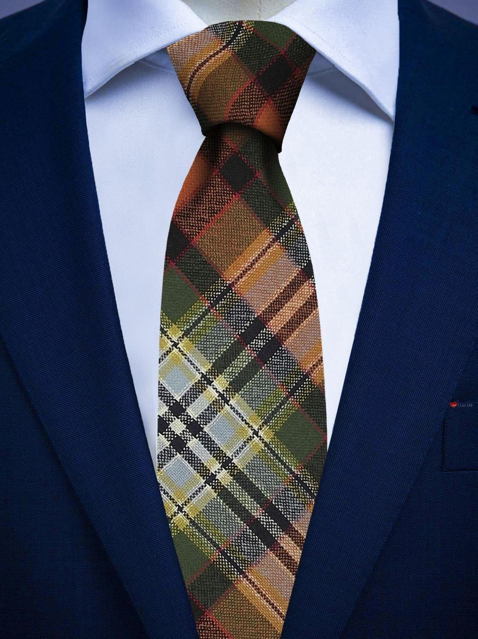 Mens All Wool Tie Woven Scotland - Dundee City Tartan