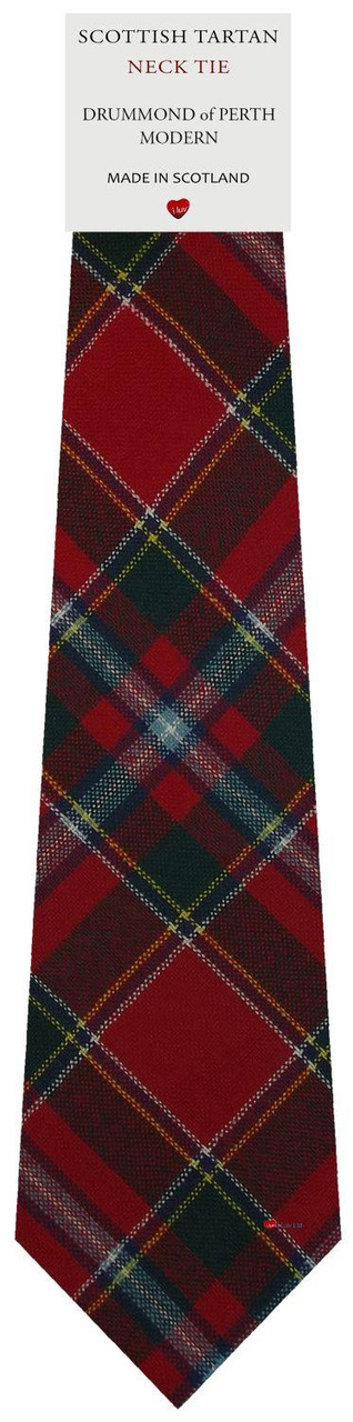 Mens All Wool Tie Woven Scotland - Drummond of Perth Modern Tartan