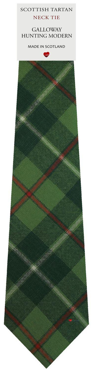 Mens All Wool Tie Woven Scotland - Galloway Hunting Modern Tartan
