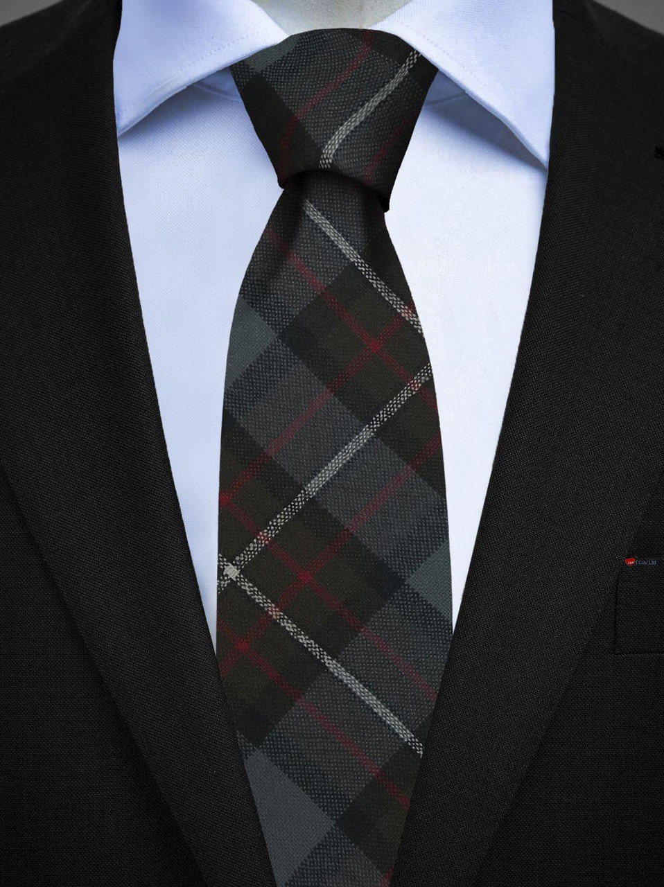 Mens All Wool Tie Woven Scotland - Ferguson Weathered Tartan