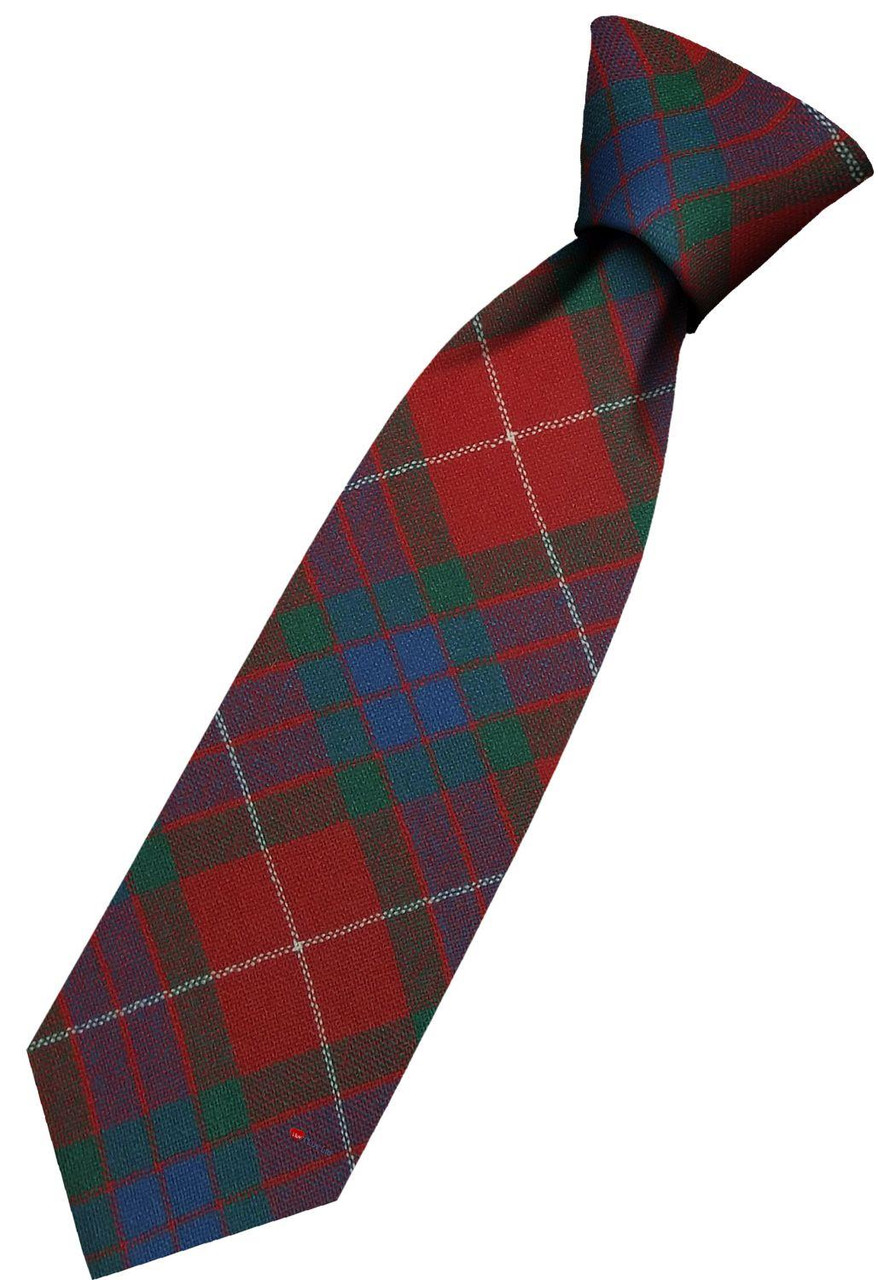 Mens All Wool Tie Woven Scotland - Fraser Dress Ancient Tartan