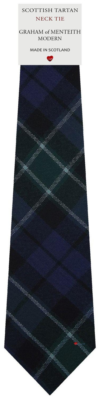 Mens All Wool Tie Woven Scotland - Graham of Menteith Modern Tartan