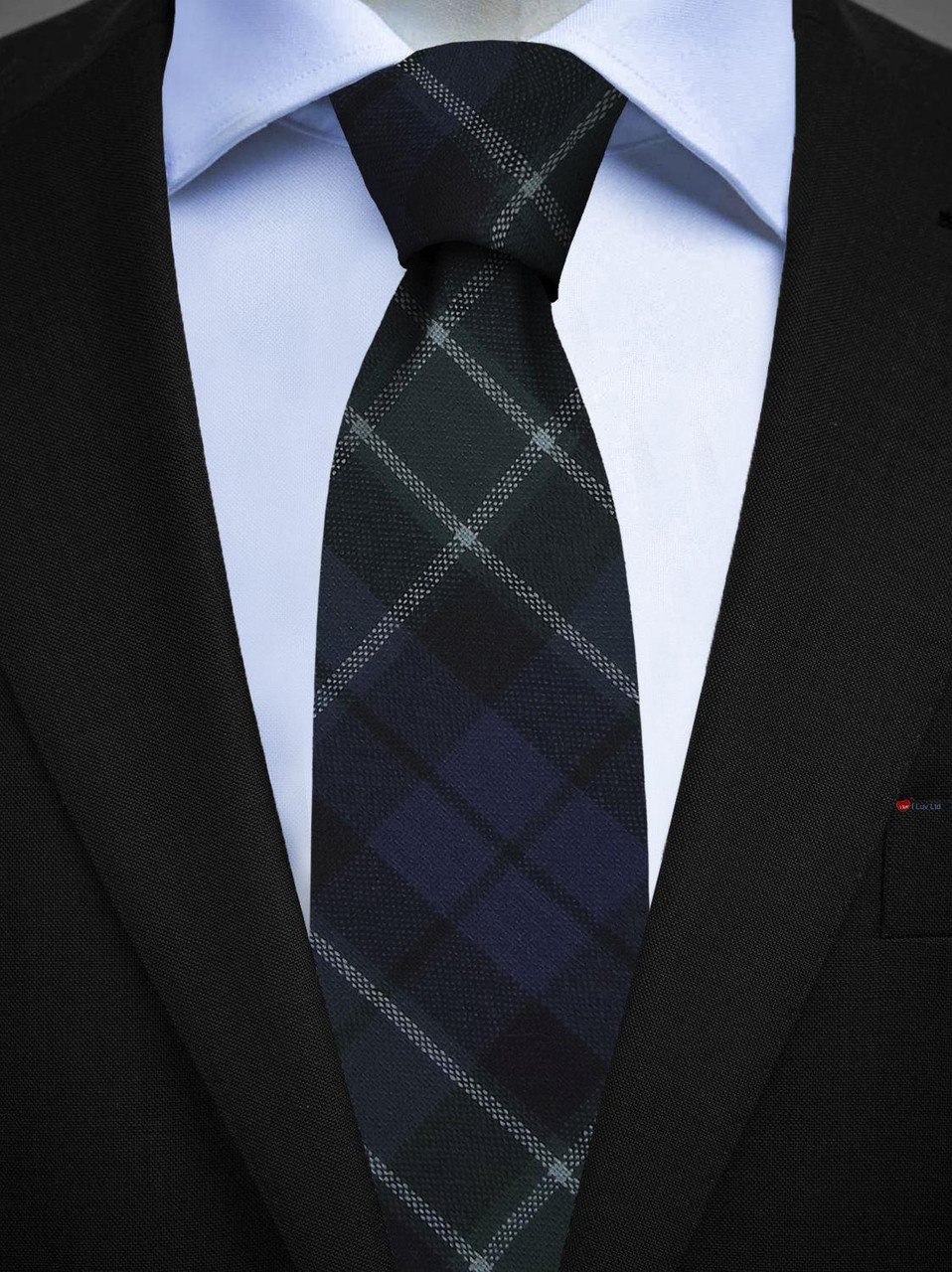 Mens All Wool Tie Woven Scotland - Graham of Menteith Modern Tartan