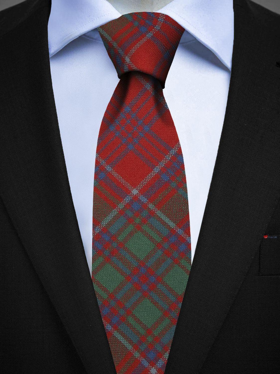 Mens All Wool Tie Woven Scotland - Grant Ancient Tartan