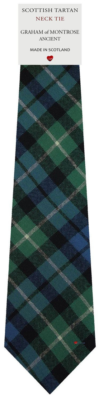Mens All Wool Tie Woven Scotland - Graham of Montrose Ancient Tartan