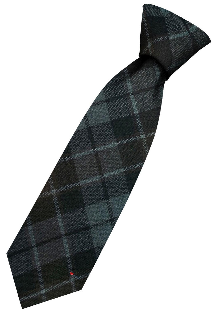 Mens All Wool Tie Woven Scotland - Graham of Menteith Weathered Tartan