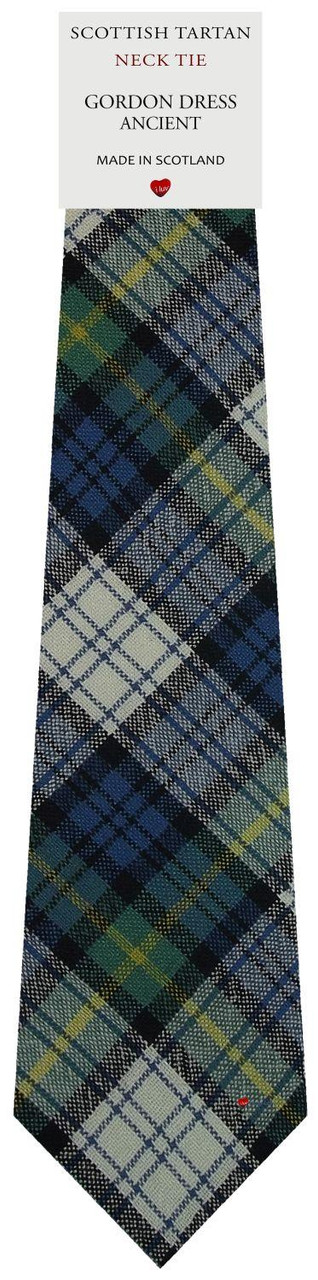 Mens All Wool Tie Woven Scotland - Gordon Dress Ancient Tartan
