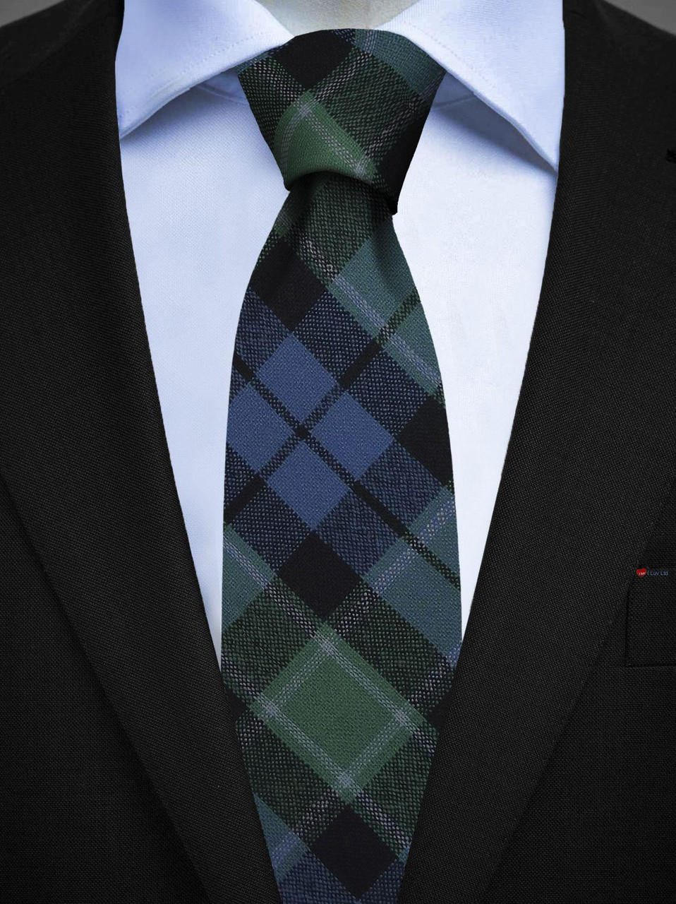 Mens All Wool Tie Woven Scotland - Graham of Menteith Ancient Tartan
