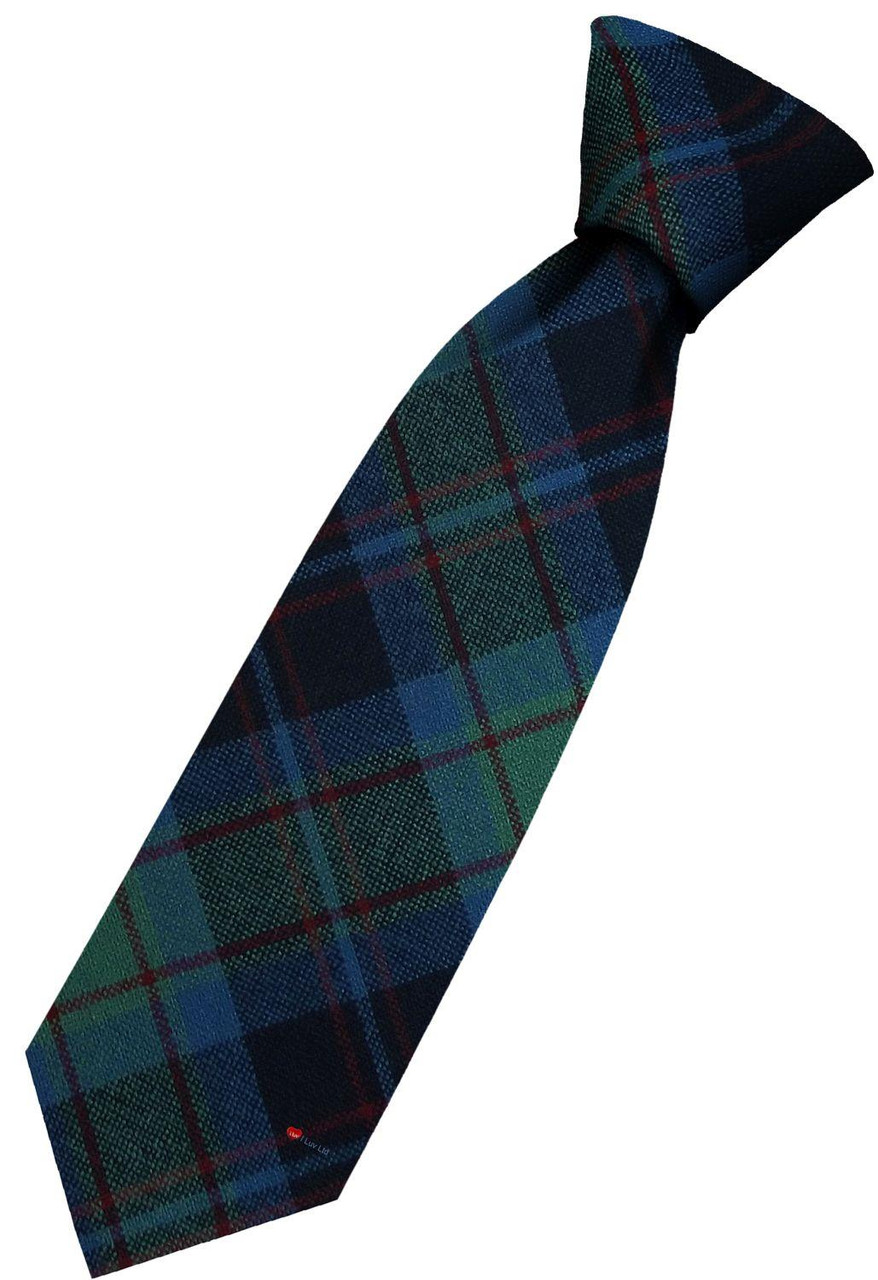 Mens All Wool Tie Woven Scotland - Grampian District Tartan