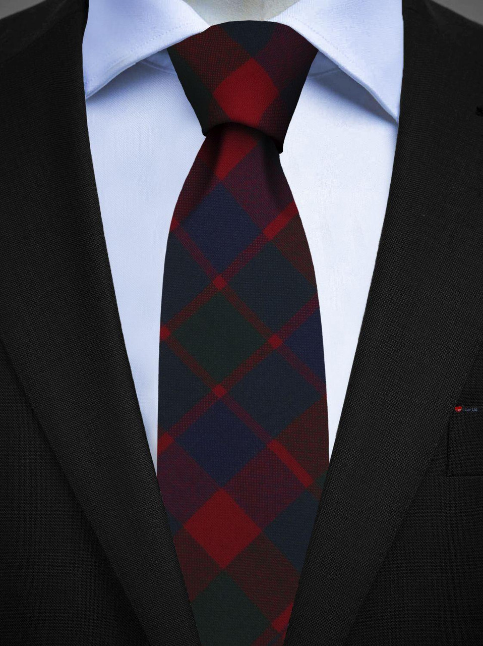 Mens All Wool Tie Woven Scotland - Glasgow City Tartan