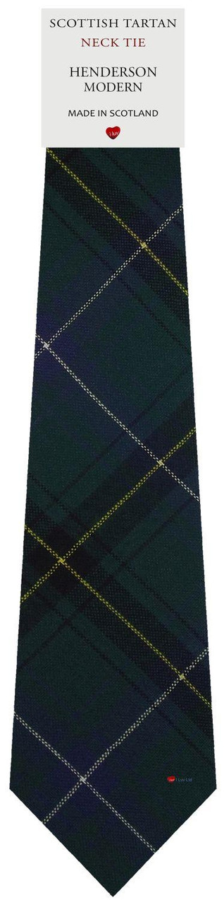 Mens All Wool Tie Woven Scotland - Henderson Modern Tartan