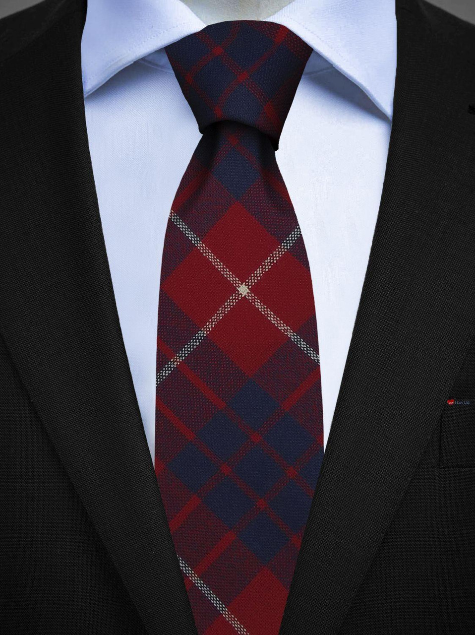 Mens All Wool Tie Woven Scotland - Hamilton Modern Tartan